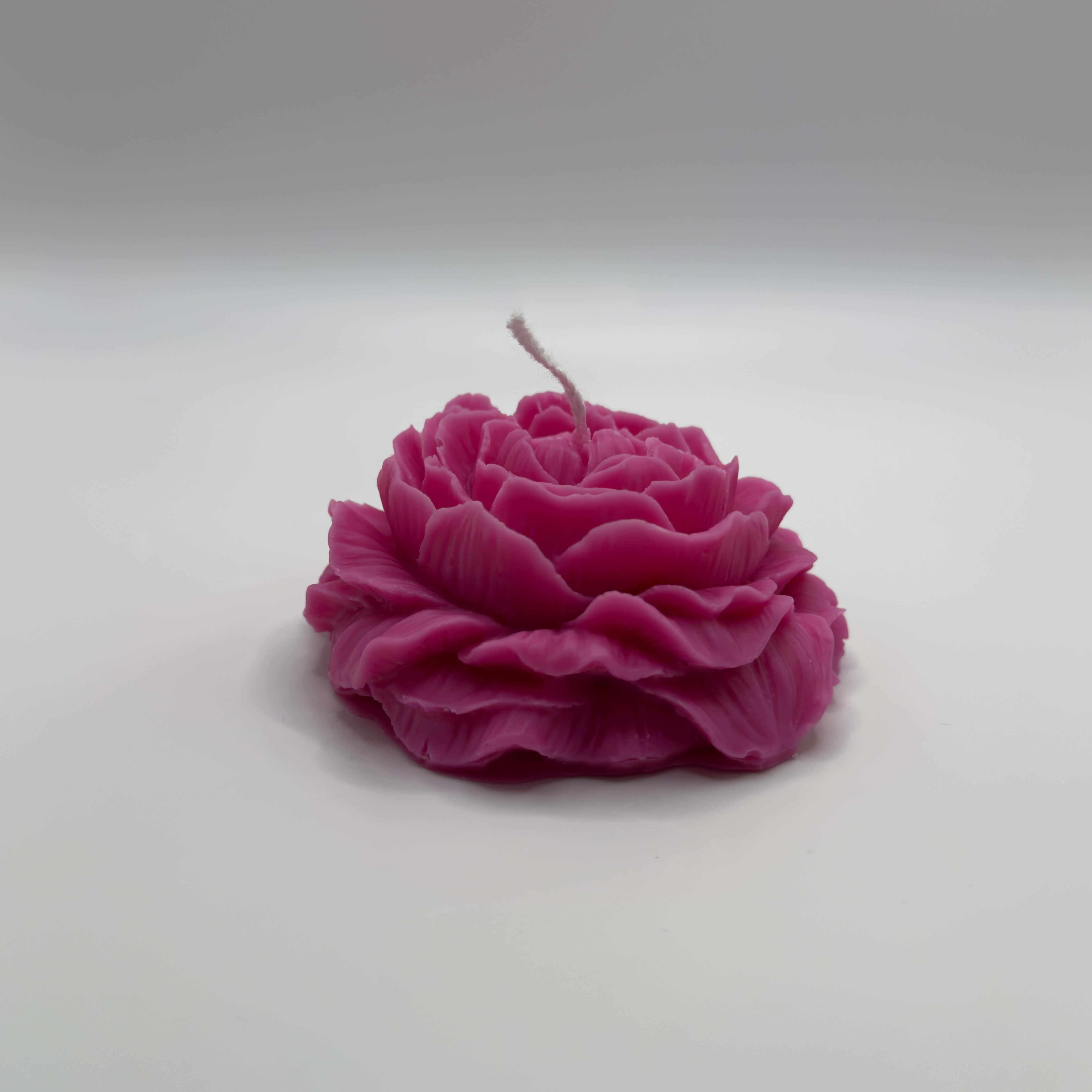 Die “Rosé Petal Elegance”-Kerze, gefertigt aus umweltfreundlichem Sojawachs, bietet ein elegantes Design in Form einer Rosenblüte. Vegan, handgefertigt und nachhaltig, verleiht sie jedem Raum eine romantische Atmosphäre mit beruhigendem Licht.