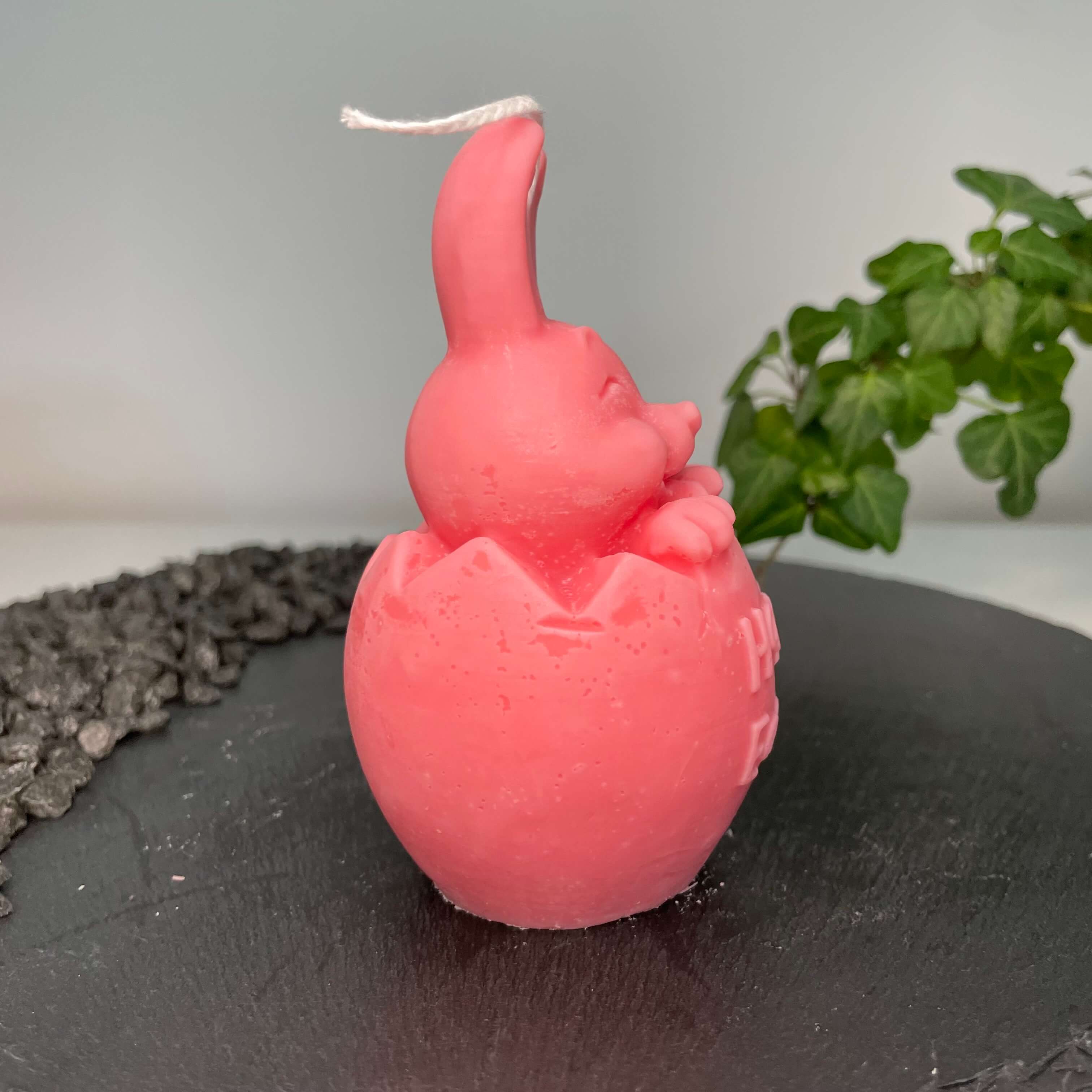 Unsere Easter Jubilee Bunny Kerze ist das perfekte Ostergeschenk. Sie sieht aus wie ein Hase. Diese Hasenkerze ist einzigartig und ein Unikat. In pink.