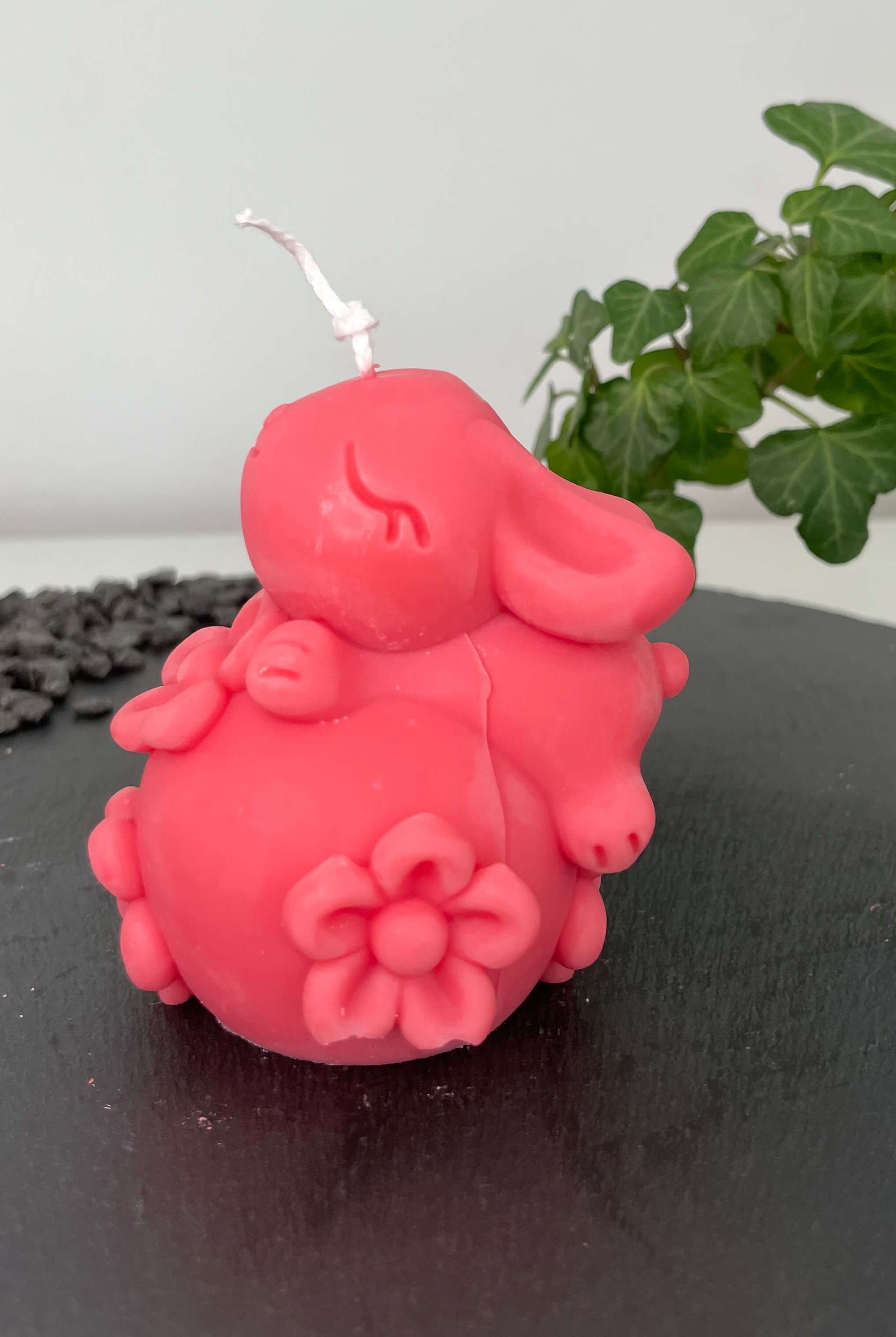 Unsere Enchanting Rabbit Kerze ist in verschiedenen Düften erhältlich. Diese Duftkerze hat einen angenehmen und beruhigenden Geruch. Sie ist perfekt für entspannte und gemütliche Tage geeignet. In Rot.