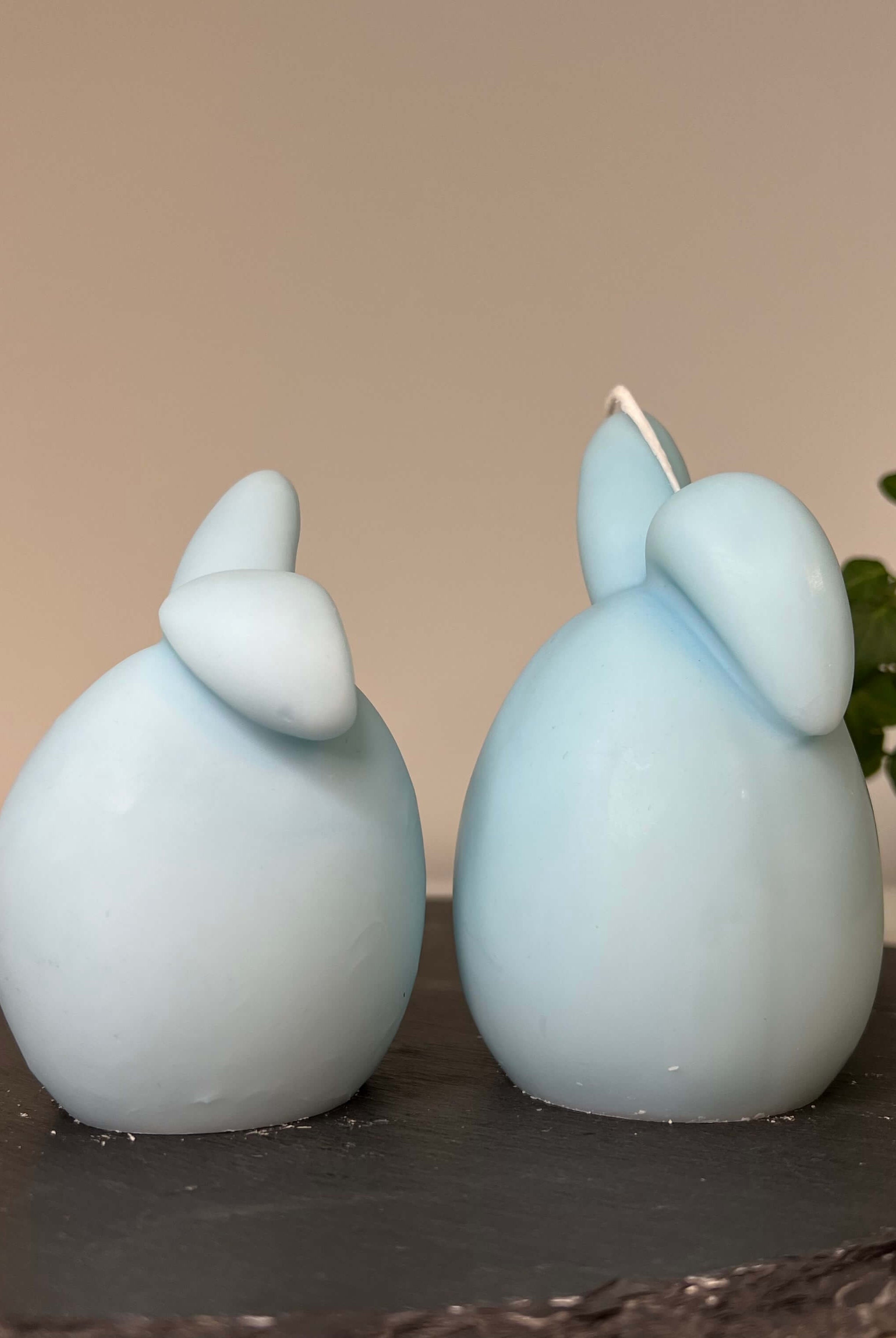 Die Hoppy Easter Egg Kerze ist handgemacht aus Bio Sojawachs. Sie ist nachhaltig, vegan und umweltfreundlich. In der Farbe Hellblau.