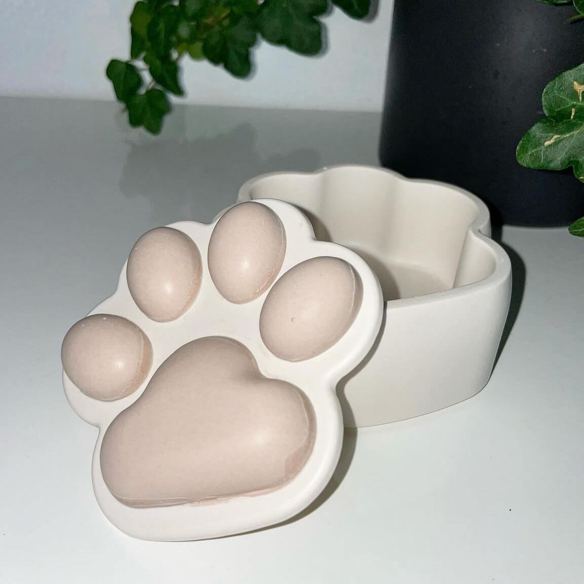 Die Schmuckvitrine Magical Paw Safe aus Jesmonite.