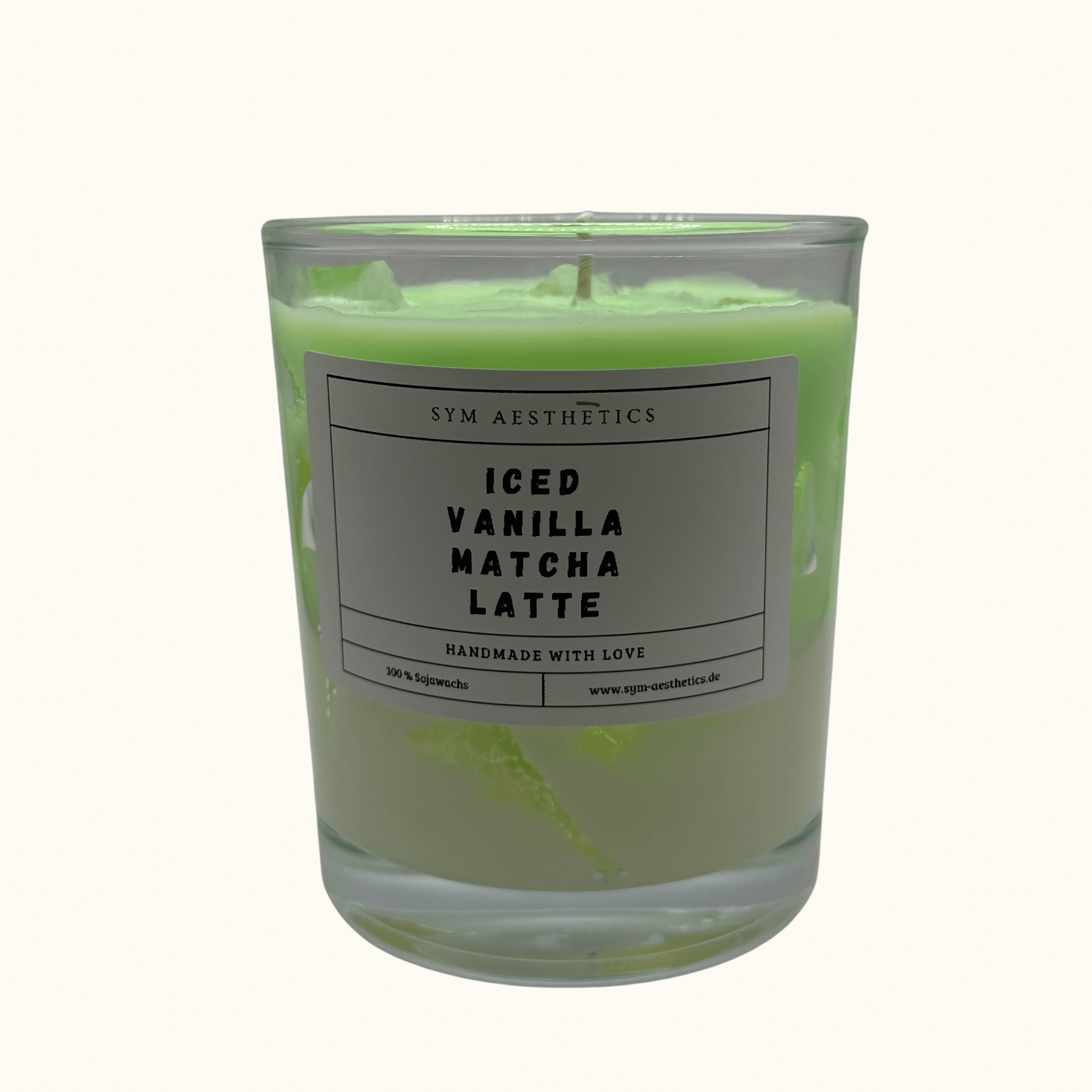 Iced Vanilla Matcha Latte Candle mit frischem Matcha-Duft und zarter Vanillenote – perfektes Accessoire für entspannende Momente