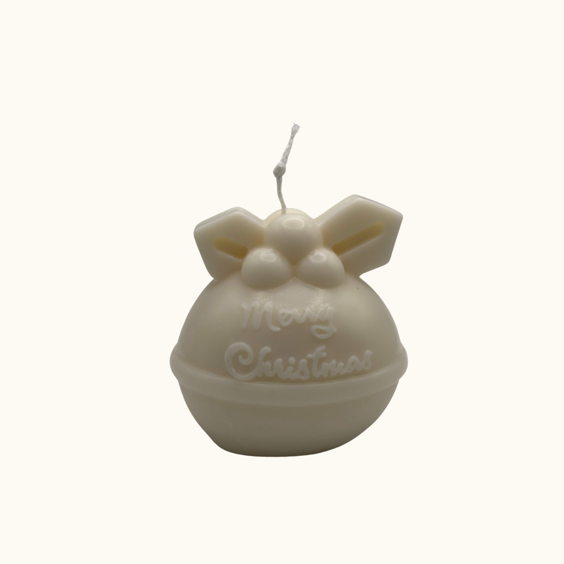 Mistletoe Merry Sojawachs-Kerze, handgefertigt mit Mistelzweig und ‘Merry Christmas’ Schriftzug, perfekte Weihnachtsdekoration.