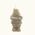 Santa Claus Sojawachs-Kerze, handgefertigte Nikolaus-Kerze für eine festliche Weihnachtsdekoration.