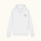 Unisex-Kapuzenpullover aus Biobaumwolle mit PawsOfTurkiye-Logo – nachhaltiges Charity-Sweatshirt von Sym Aesthetics zugunsten von Straßenhunden und Katzen.